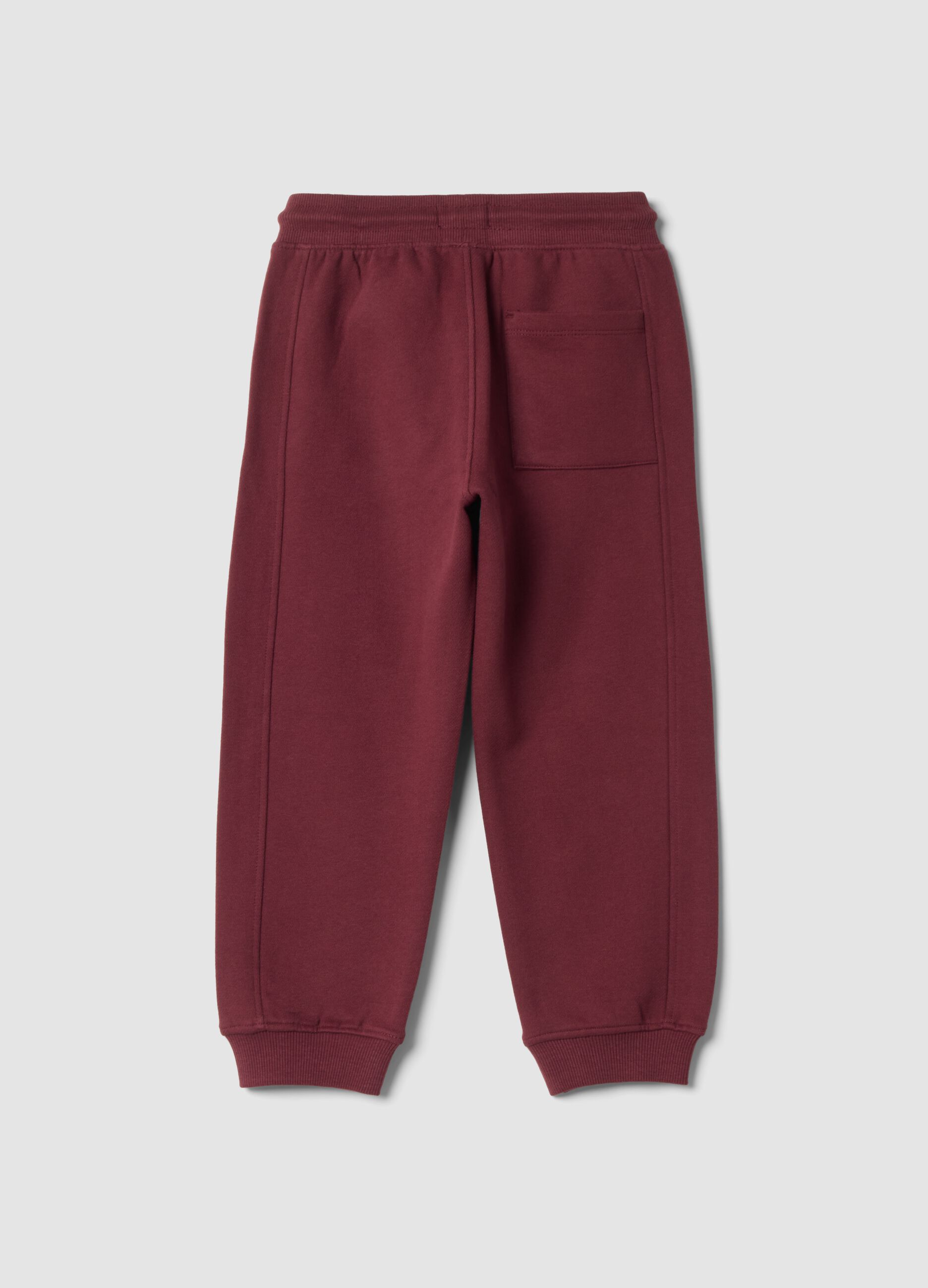 Pantaloni jogger marroni in puro cotone organico relaxed fit