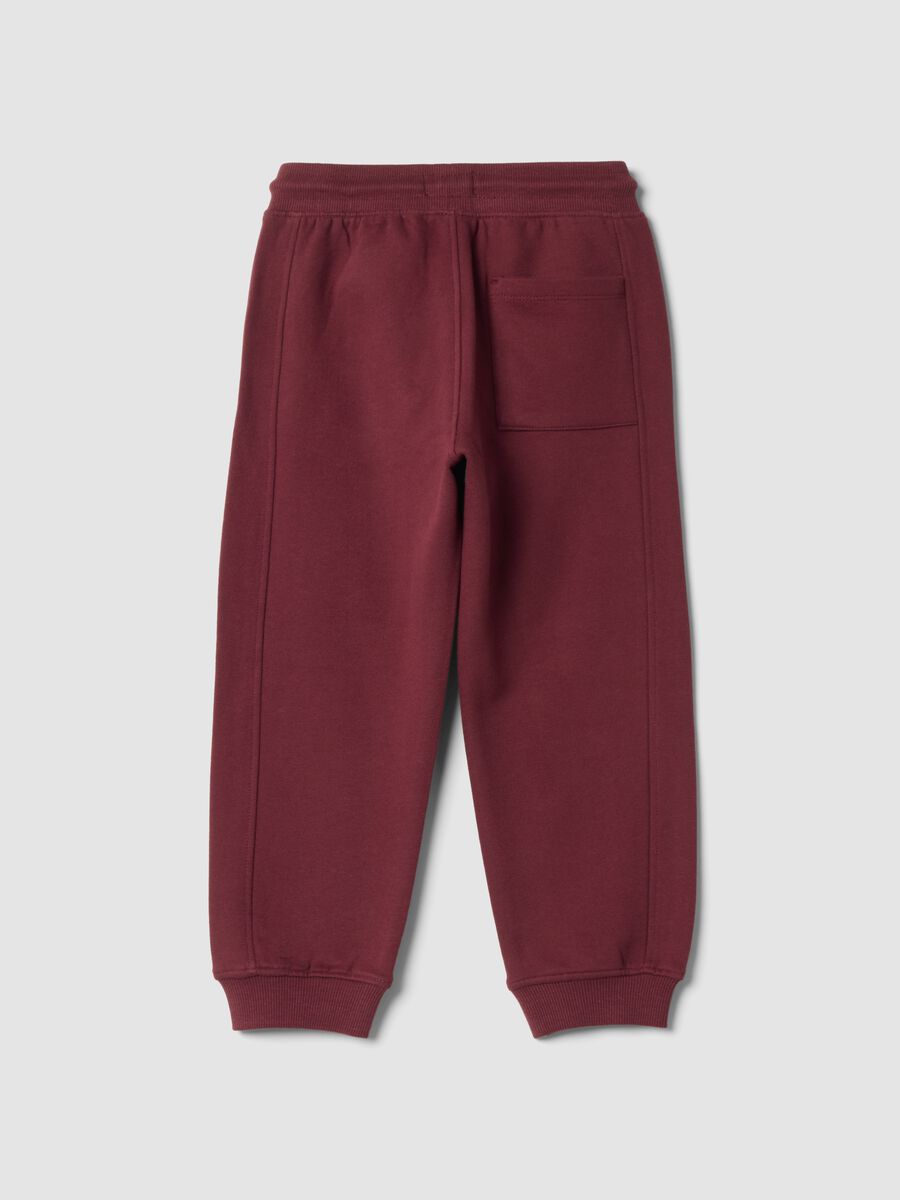 Brown relaxed-fit joggers in 100% organic cotton_1