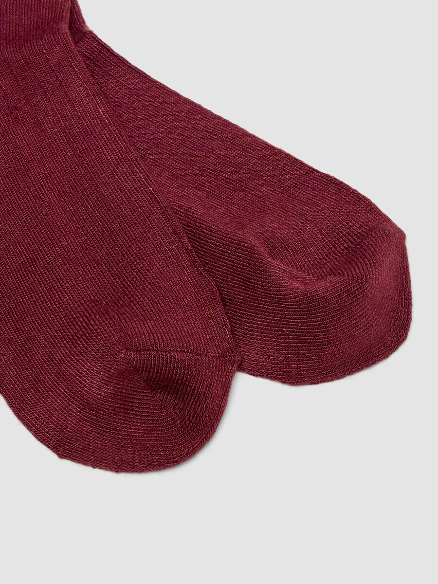 Two-pack of red and white stretch-fabric socks_1