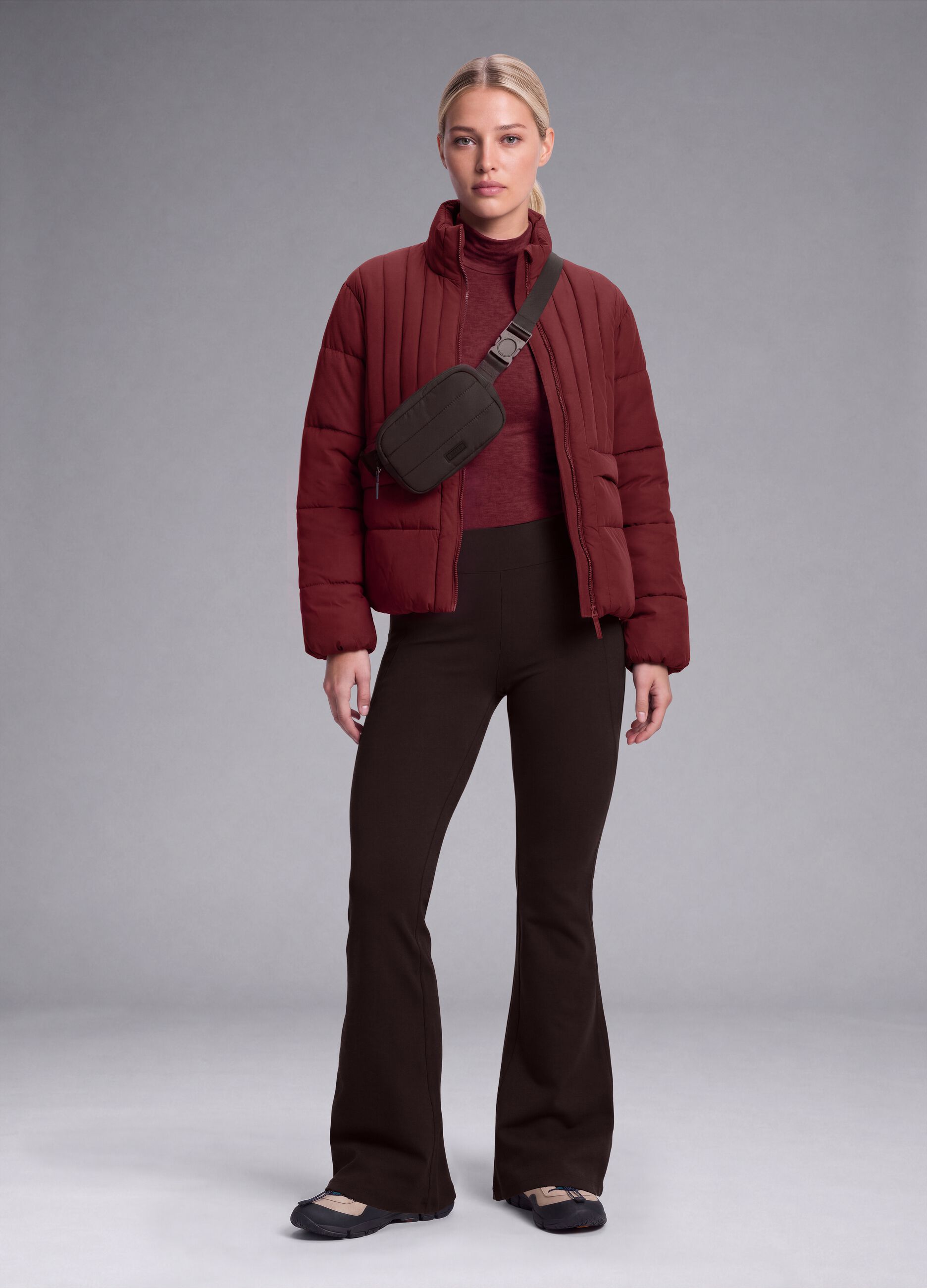 Brown flared stretch trousers ALTAVIA STUDIO
