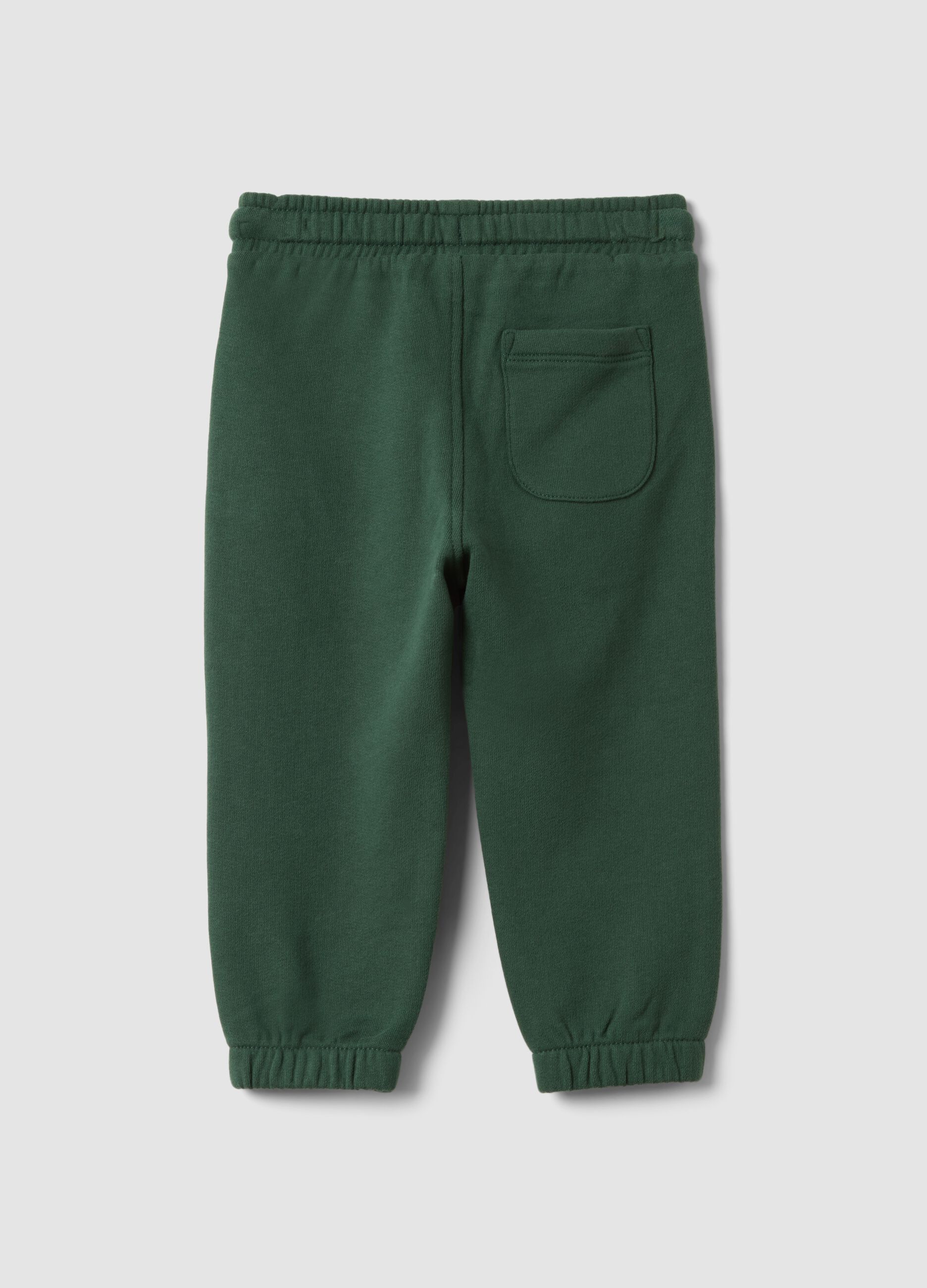 Pantaloni jogger verdi in puro cotone organico
