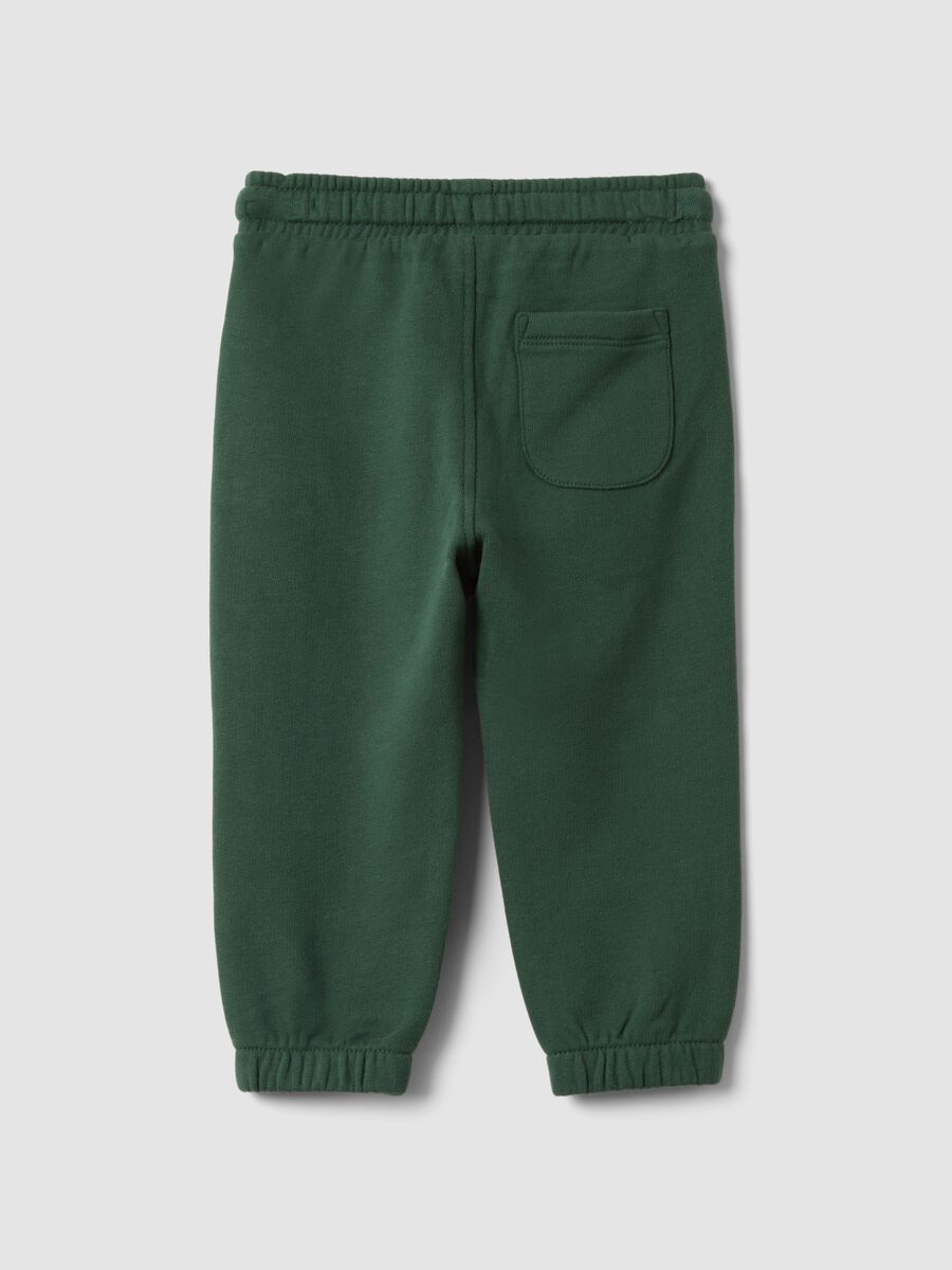 Green organic cotton jogger trousers_1