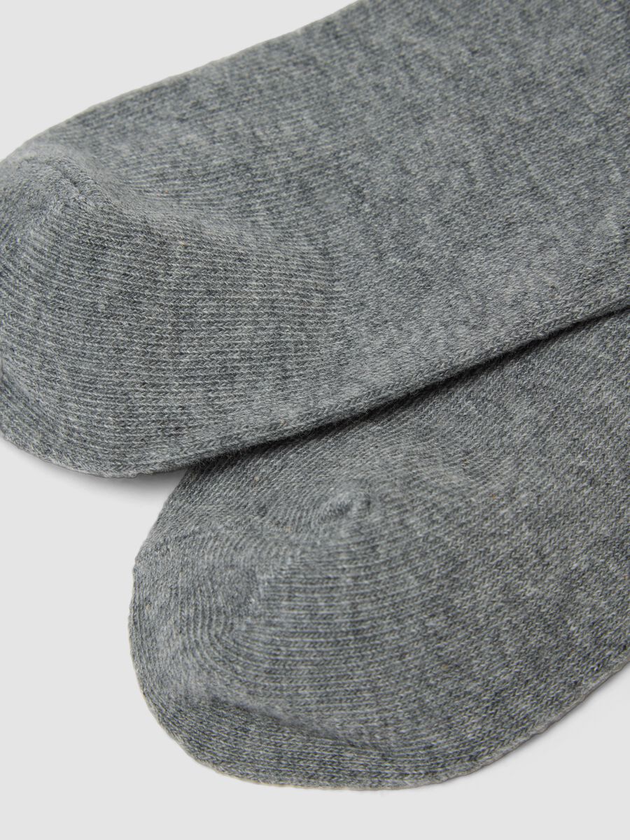 2-pack of melange grey, brown and light pink socks in stretch organic cotton_2