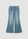 Light blue pure cotton flare jeans_0
