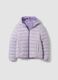 Purple reversible ultralight hooded zip jacket for girls_1