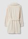 Beige quilted dressing gown with belt and shawl collar_2