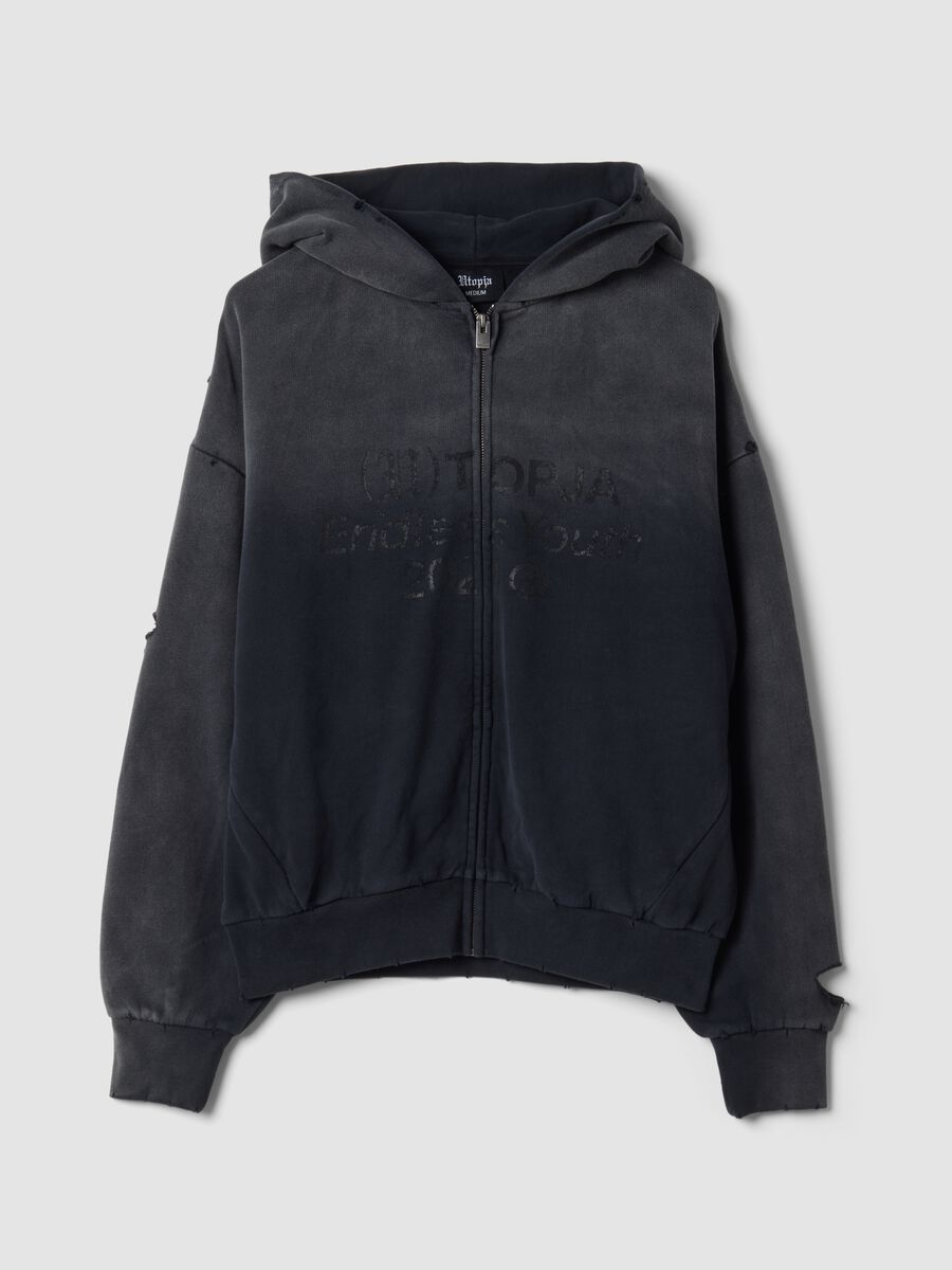 Full-zip Hoodie Sunfaded Black_0