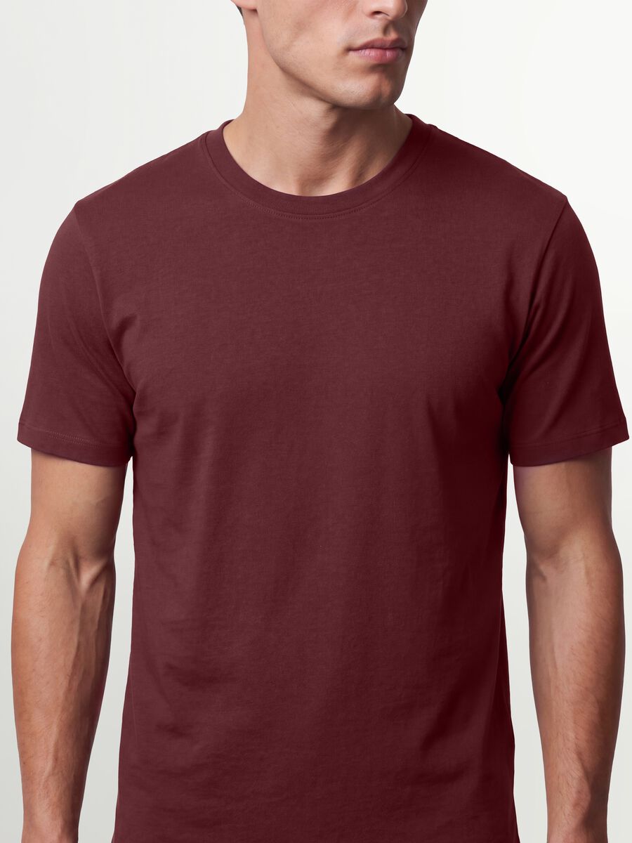 Red pure organic cotton jersey T-shirt, regular fit_2