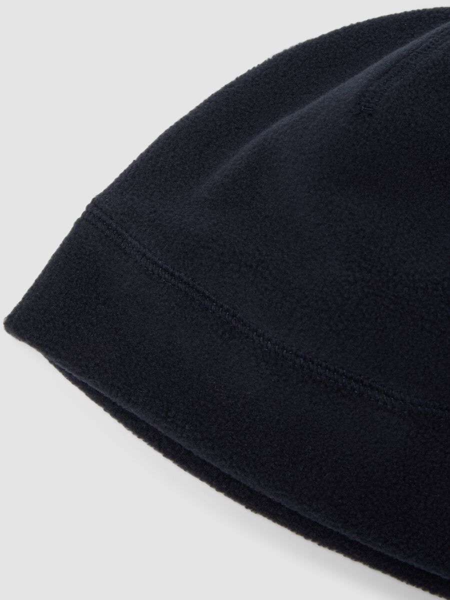 Blue fleece beanie_1