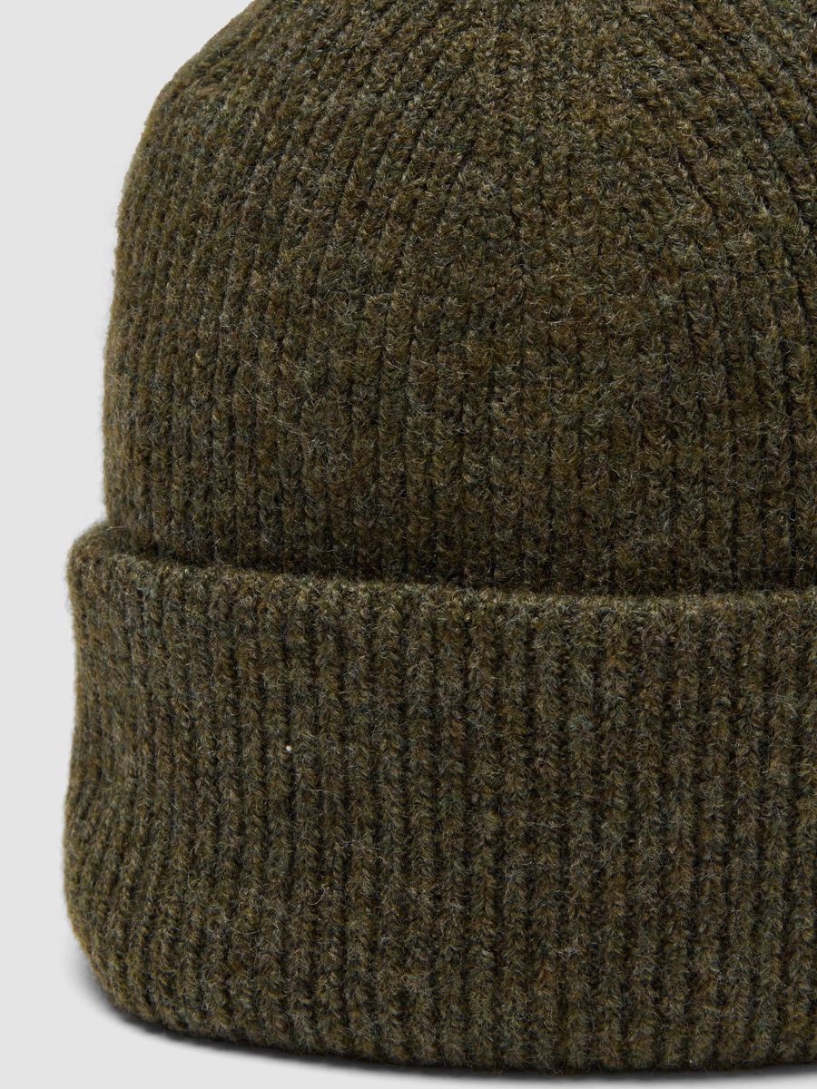 Khaki Brown Stretch-Fabric Beanie_2