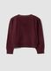 Purple crew-neck jumper with rhinestone details, regular fit_1