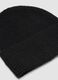 Black ribbed stretch-wool beanie_1