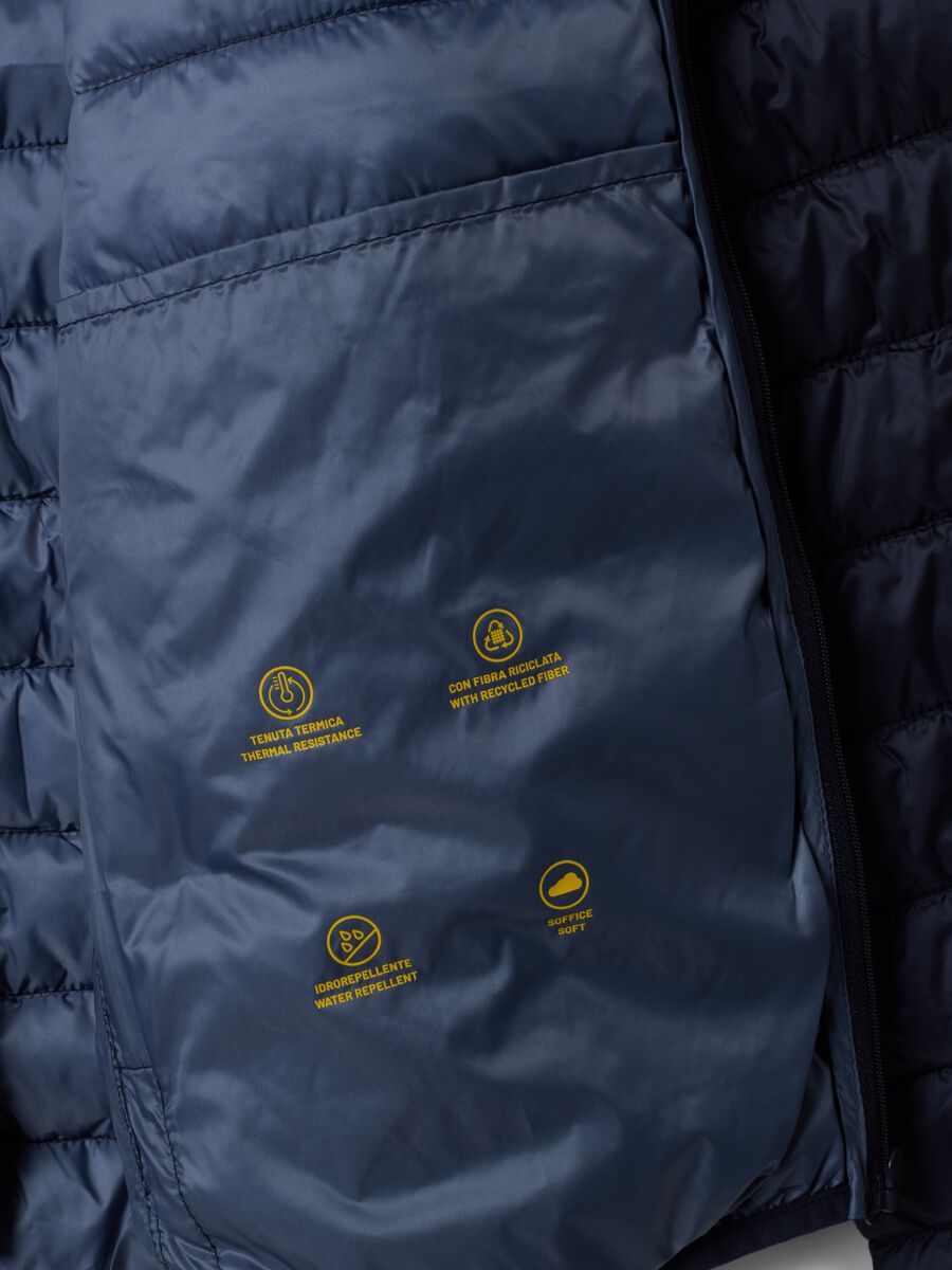 Blue ultralight padded regular-fit jacket with zip_1