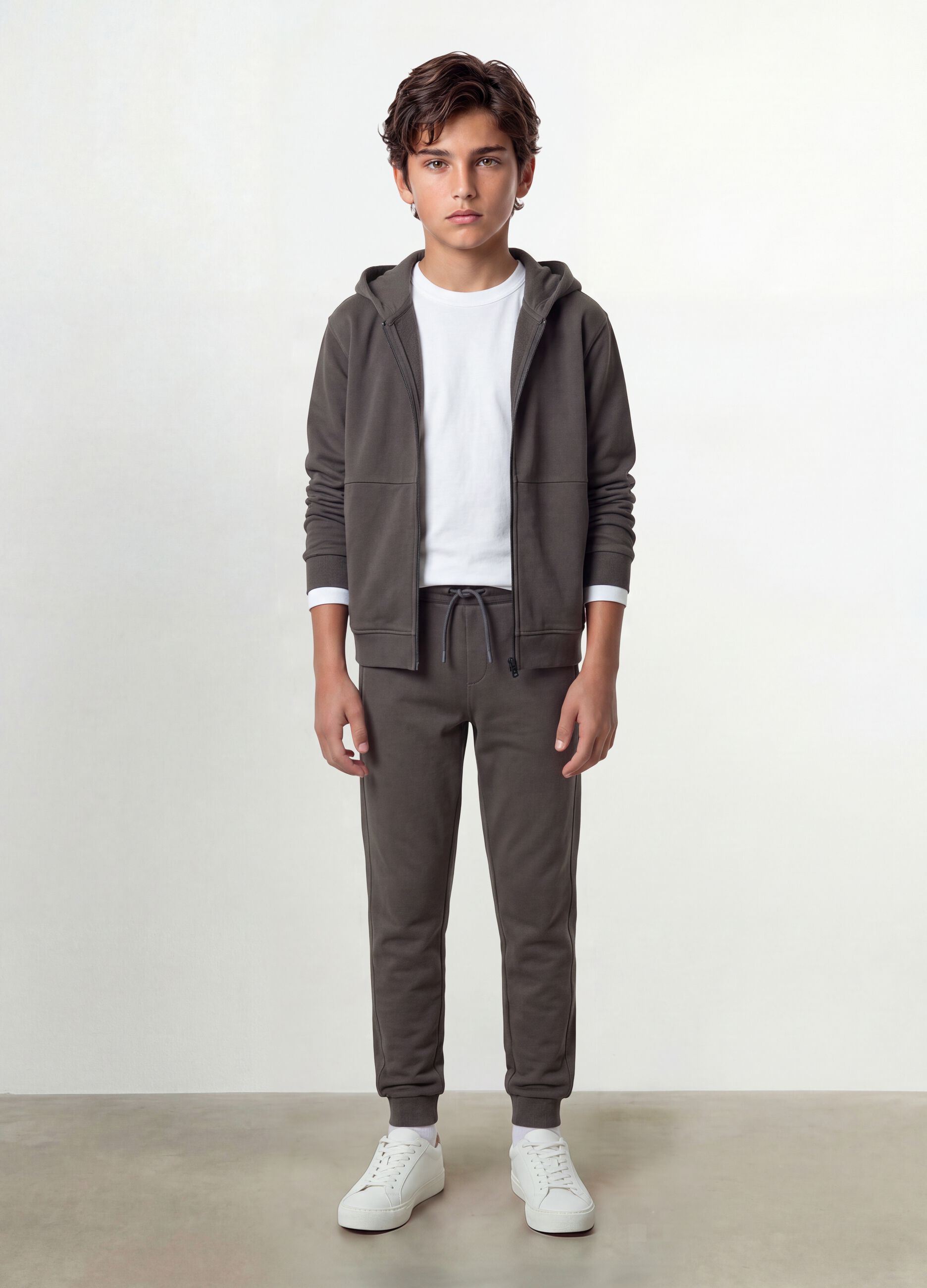 Grey organic cotton jogger trousers