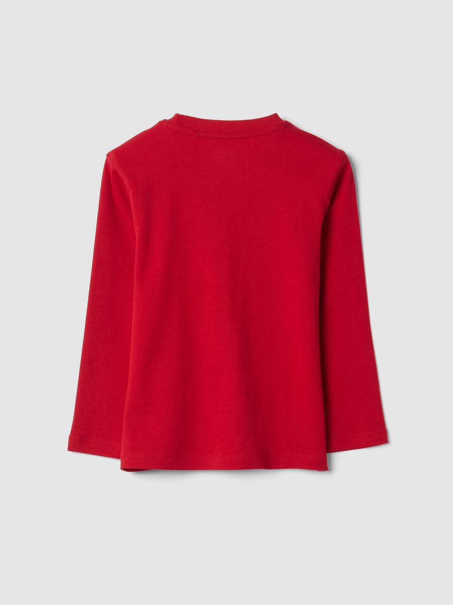 Red organic cotton crew-neck T-shirt_1