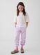 Cotton-blend joggers with printed design_0