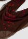Foulard marrone in misto lana con stampa paisley_1