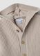 Grey V-neck hooded knitted cardigan, regular fit_2