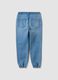 Blue denim jogger jeans in a cotton and viscose blend for boys_2