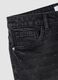Black bootcut stretch-cotton jeans with rhinestones_1