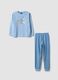 Pigiama blu in puro cotone organico con orsetti_0