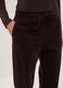 Brown ribbed stretch-cotton trousers with elasticated waistband_2