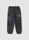Pantaloni jogger neri in misto cotone con stampa MARVEL Spider-Man_0