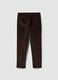 Brown regular-fit ribbed stretch-cotton trousers_2
