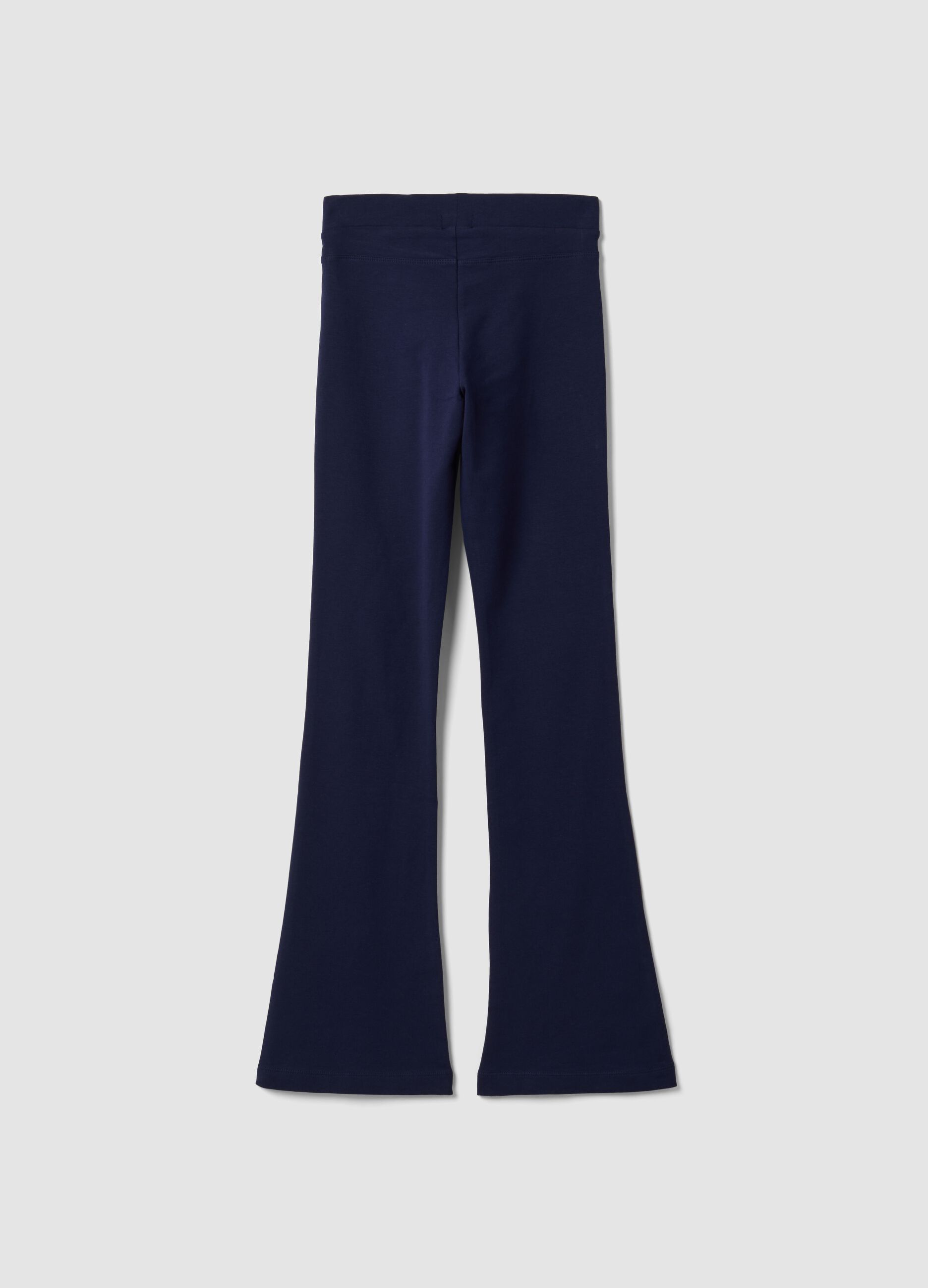 Girls&rsquo; blue organic stretch-cotton slim-fit trousers