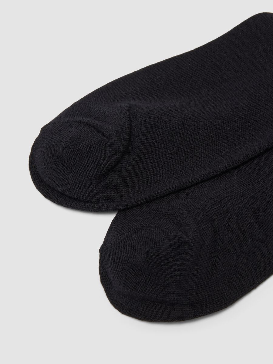 3-pack of long black socks in stretch organic cotton_1