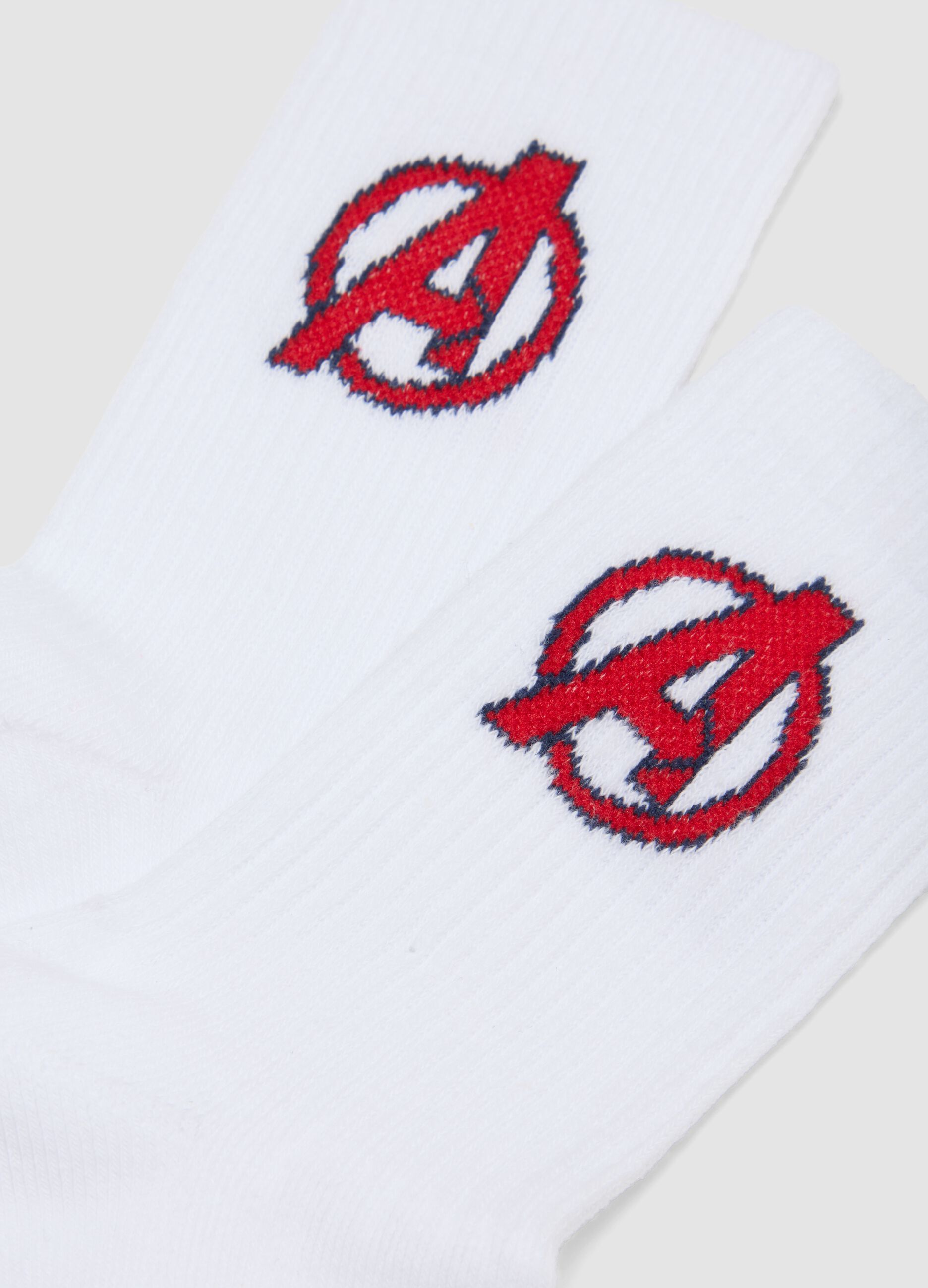 2-pack multicolour Avengers print socks in organic stretch cotton