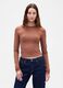 Stretch Long Sleeve Brown Top_0