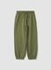 Pantaloni jogger verdi in puro cotone organico_0