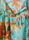 Blue pure cotton blouse with floral print_5