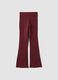 Girls&rsquo; red flared leggings in stretchy organic cotton_5