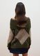 Maglione verde in lana elasticizzata con scollo a barchetta regular fit_3
