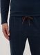 Blue pure organic cotton V-neck pyjamas_2