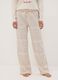 Beige melange organic cotton crew-neck pyjamas_3