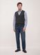 Grey viscose-blend waistcoat with deep V-neck, regular fit_1