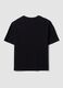 Black oversized-fit pure cotton short-sleeve T-shirt_5