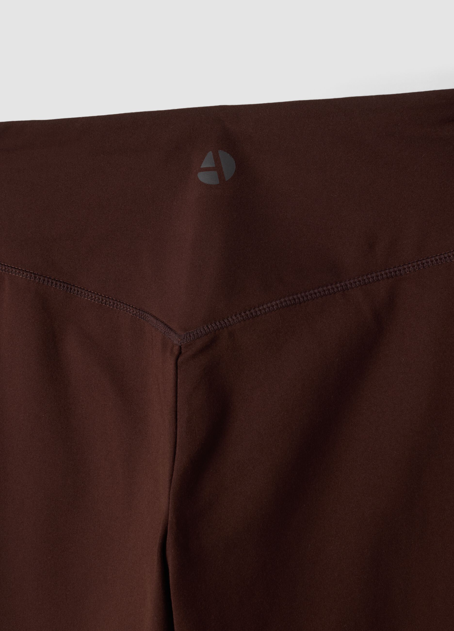 Brown flared leggings in breathable stretch fabric ALTAVIA STUDIO