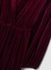 Abito rosso bordeaux in tessuto elasticizzato con zip_1