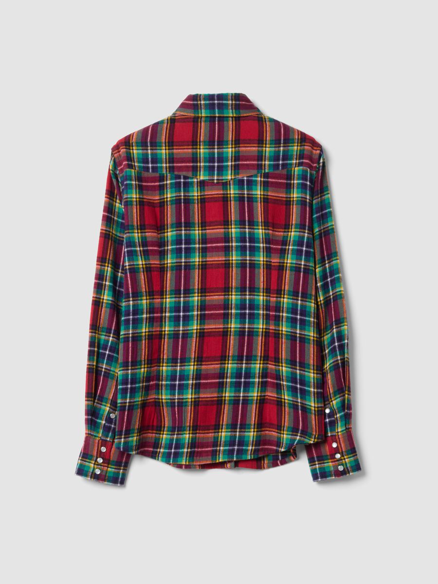 Pure cotton tartan check flannel shirt, regular fit_2