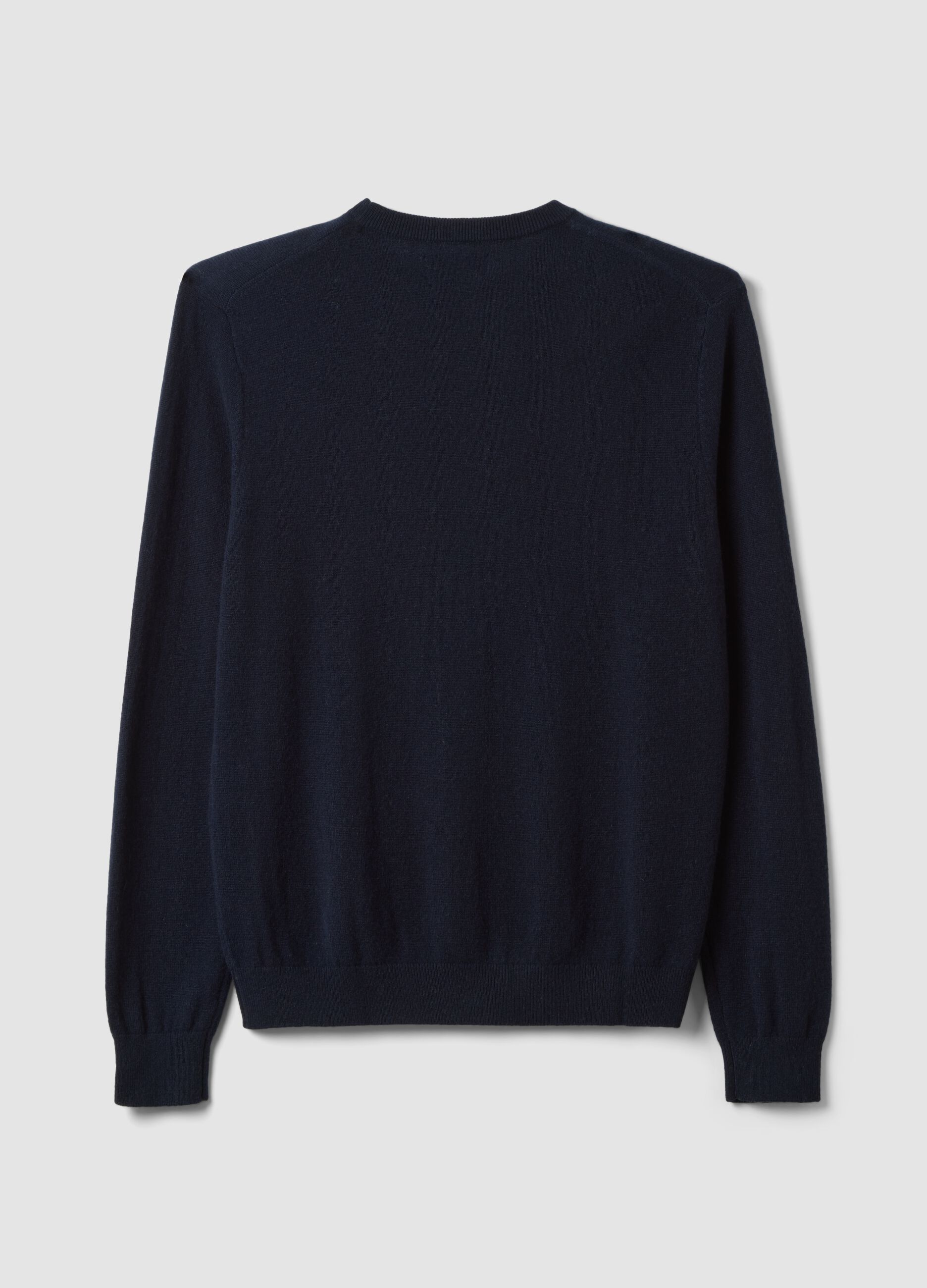 Blue pure cashmere regular-fit jumper