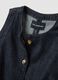 Blue denim waistcoat in pure cotton, regular fit_1
