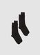 2-pack of black ankle socks in stretch fabric_0