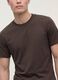 Brown mercerised pure cotton regular-fit crew-neck T-shirt_2