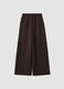 Dark brown stretch viscose-blend trousers, regular fit_2