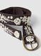 Brown pure cotton belt with floral embroidery_2