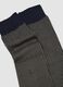 Blue striped long socks in stretch cotton_2